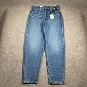 Levis Premium Jeans Womens 30x29 High Loose Taper Medium Wash Blue Denim New NWT